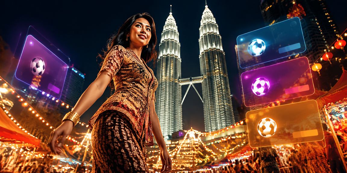 Pertaruhan bola sepak gaya Malaysia di Kuala Lumpur pada waktu malam